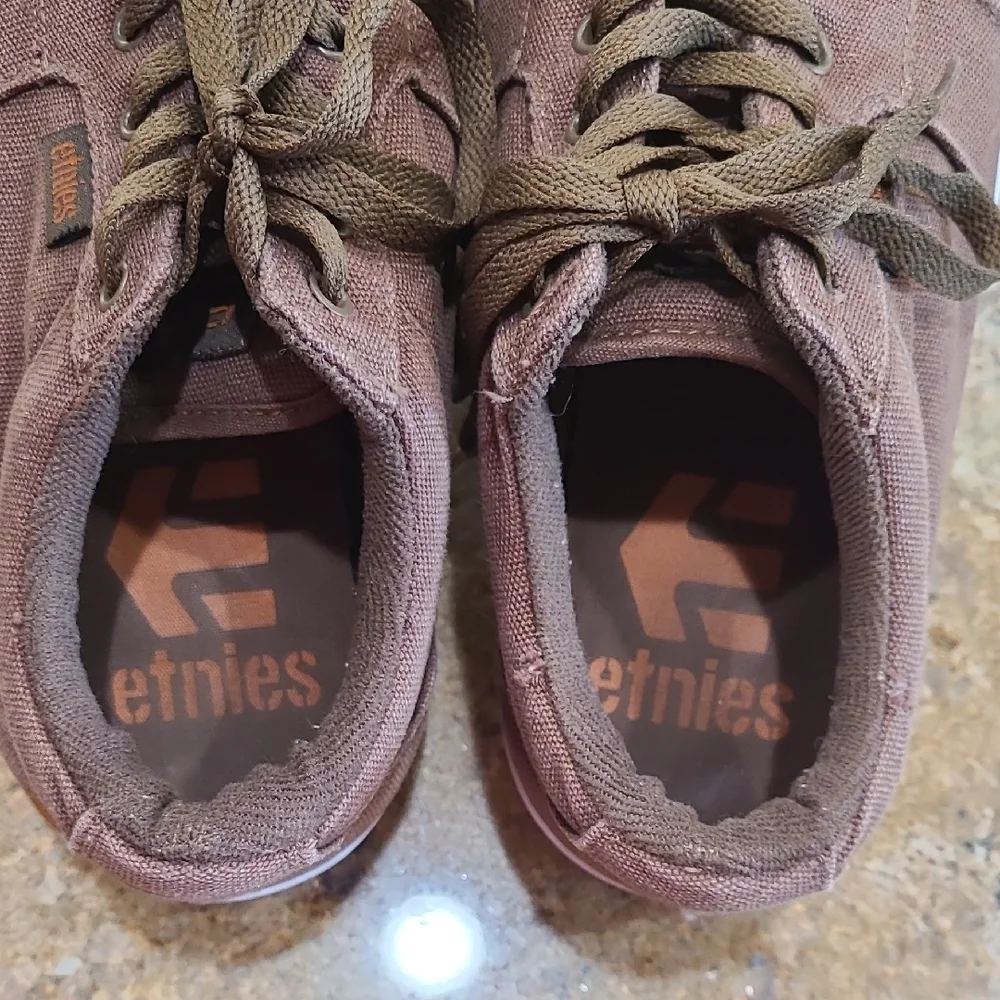 Etnies Brown Canvas Men's Skate Sneakers Casual Shoes Size 11